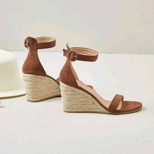 Womens Espadrille Ankle strap wedges US8.5